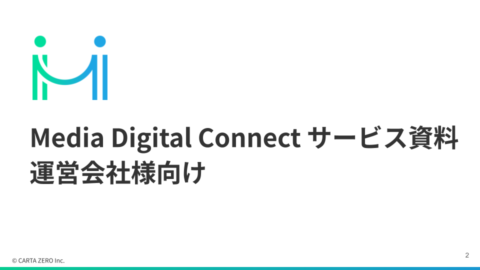 【KnowHow】【MDC_サービス資料】Media Digital Connect_メディア運営会社様向け